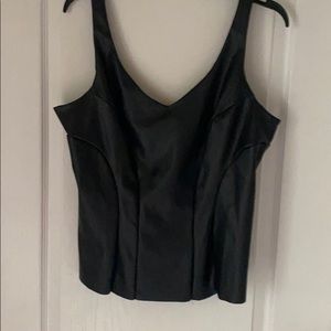 XL faux leather top